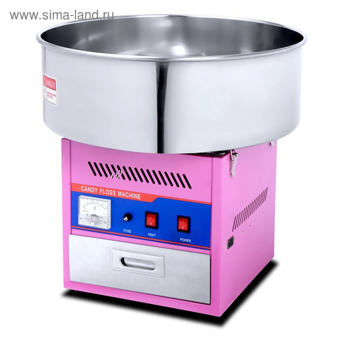 Аппарат для сахарной ваты GASTRORAG HEC-01, электрический, до 3 кг/ч, ТЭН, розовый - Фото 1