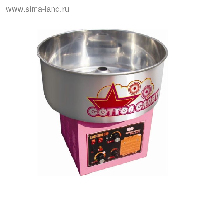 Аппарат для сахарной ваты GASTRORAG WY-771, до 3 кг/ч, d=500 мм, ТЭН, розовый - Фото 1