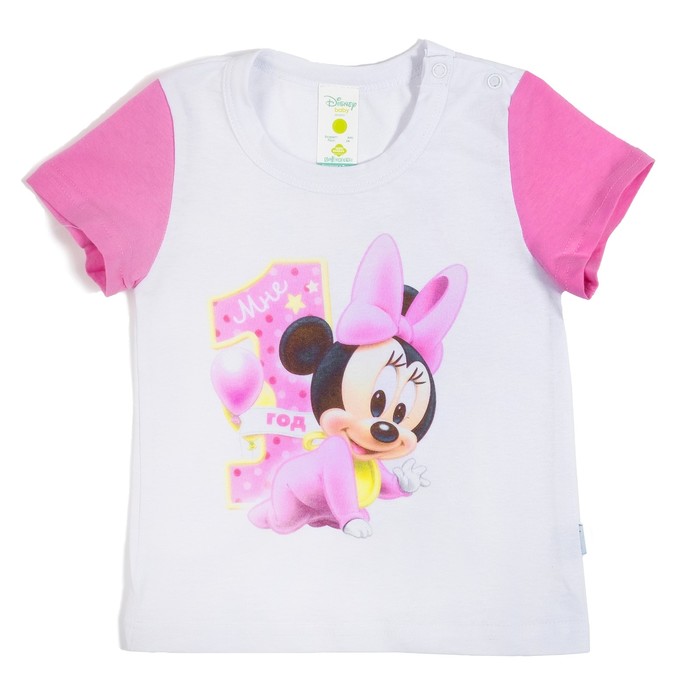 Футболка детская Disney baby "Минни", рост 86-92см (28) 1-2 года - Фото 1