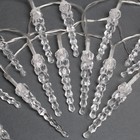 Гирлянда «Нить» 3 м с насадками «Сосульки 7.5 см», IP20, прозрачная нить, 20 LED, свечение мульти, AAх3, УЦЕНКА 2994962