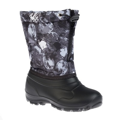 Сапоги зимние детские, цвет черный/надставка МИКС, размер 30/31