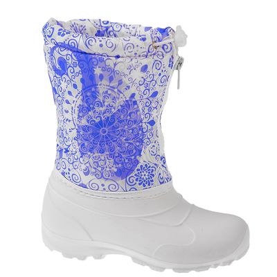 Сноубутсы детские, цвет белый/надставка МИКС, размер 31/32