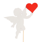 Топпер «Ангелок с сердцем», двухслойный, бело-красный, 11,5х9 см - Фото 1