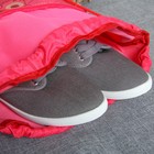 Сумка для обуви, наружный карман на молнии, цвет розовый - Фото 3