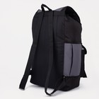 Рюкзак туристический, 55 л, отдел на шнурке, 4 наружных кармана, цвет чёрный/серый - фото 9773948