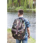 Рюкзак туристический, 55 л, отдел на шнурке, 4 наружных кармана, цвет хаки - фото 20784732