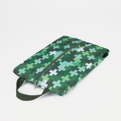 Сумка для обуви на молнии, цвет зелёный