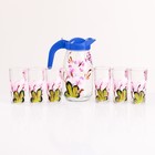 Набор для сока "Орхидея" художественная роспись, 6 стаканов  1250/200 мл МИКС - фото 4586286