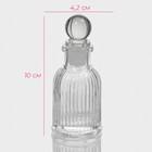 Банка для сыпучих Доляна «Афина», 40 мл, 4.2×10 см, стекло, прозрачная - Фото 2