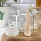 Банка стеклянная для сыпучих продуктов «Забота», 270 мл, 8.5×7×13 см - фото 60076996