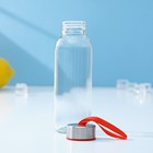 Бутылка для воды стеклянная «Лидо», 300 мл, h=17 см, цвет ремешка МИКС - Фото 2