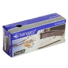 Степлер Kangaro Trendy № 10, до 15 листов, встроенный антистеплер, зелёный - фото 8366272