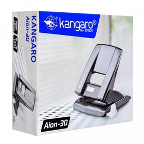 

Дырокол до 30 листов Kangaro Aion-30, металлический, с линейкой, розовый