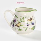 Молочник фарфоровый Доляна «Зелёный сад», 300 мл, 11.5×8×8 см - Фото 2