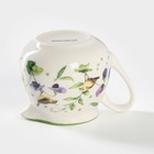 Молочник фарфоровый Доляна «Зелёный сад», 300 мл, 11.5×8×8 см - Фото 3