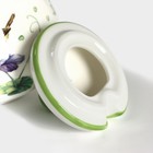 Сахарница с ложкой Доляна «Зелёный сад», 320 мл, 10×9 см, фарфор - Фото 3