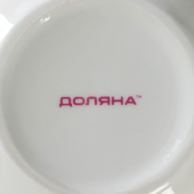 Сахарница с ложкой Доляна «Зелёный сад», 320 мл, 10×9 см, фарфор