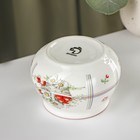 Сахарница фарфоровая с ложкой Доляна «Ромашки», 320 мл, цвет белый - Фото 3