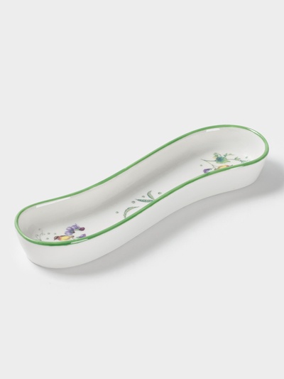 Блюдо для оливок/солений Доляна «Зелёный сад», 20×5×3.5 см, фарфор, белое