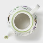 Чайник фарфоровый заварочный Доляна «Зелёный сад», 900 мл - Фото 4