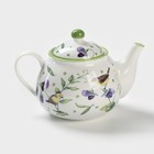 Чайник фарфоровый заварочный Доляна «Зелёный сад», 900 мл - Фото 6