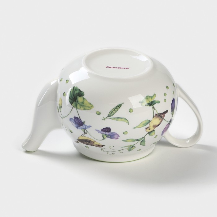 Чайник фарфоровый заварочный Доляна «Зелёный сад», 900 мл - фото 1906898924