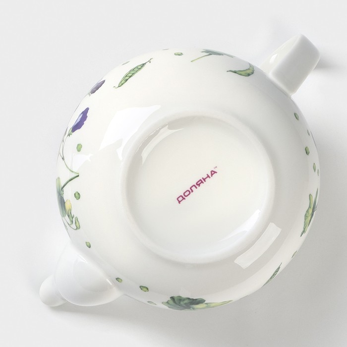 Чайник фарфоровый заварочный Доляна «Зелёный сад», 900 мл - фото 1906898925