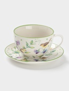 Сервиз чайный Доляна «Зелёный сад», 12 предметов: 6 чашек 220 мл, 6 блюдец d=13 см, фарфор - Фото 3