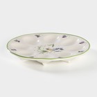 Подставка для яиц Доляна «Зелёный сад», d=19.5 см, фарфор, белая - Фото 4