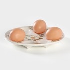 Подставка фарфоровая для яиц Доляна «Цветы шиповника», d=20 см - Фото 3