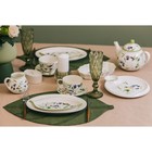 Блюдо Доляна «Зелёный сад», 22.5×20×2 см, с соусником, круглое, фарфор, белое - Фото 5