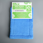 Насадка для плоской швабры Доляна, 44×15 см, микрофибра, цвет голубой - Фото 3