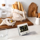 Таймер LuazON LTB-02, электронный, с магнитным креплением, белый - Фото 4