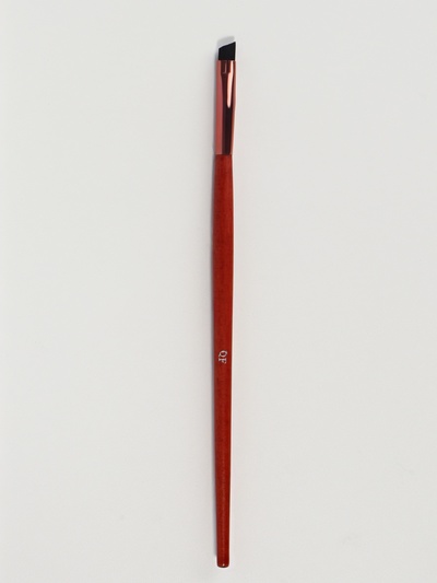 Кисть для макияжа Brush WOOD, скошенная, 16(±1) см, коричневый/золотистый