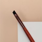 Кисть для макияжа «Brush WOOD», жёсткая, скошенная, 17 (+/- 1) см, цвет коричневый/золотистый - Фото 3