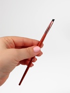 Кисть для макияжа Brush WOOD, скошенная, 16(±1) см, коричневый/золотистый - Фото 3