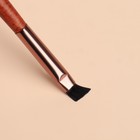 Кисть для макияжа «Brush WOOD», жёсткая, скошенная, 17 (+/- 1) см, цвет коричневый/золотистый - Фото 5