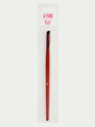 Кисть для макияжа Brush WOOD, скошенная, 16(±1) см, коричневый/золотистый