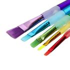 Набор кистей нейлон 5 штук, с цветными ручками, с резиновыми держателями - фото 8366375