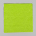 Салфетки бумажные, однотонные, выбит рисунок, 33х33 см, набор 20 шт., цвет светло-зелёный - Фото 1