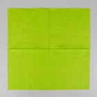 Салфетки бумажные, однотонные, выбит рисунок, 33х33 см, набор 20 шт., цвет светло-зелёный - Фото 2