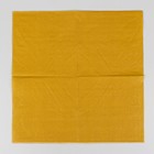 Салфетки бумажные, 33х33 см, однотонные, выбит рисунок, набор 20 шт., цвет золотой - Фото 2