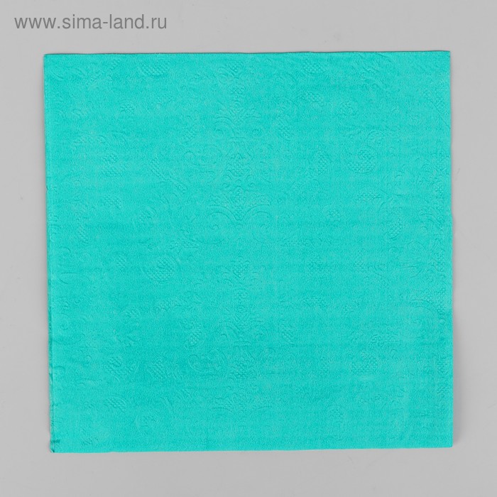 Салфетки бумажные, 33х33 см, однотонные, набор 20 шт., цвет зелёный - Фото 1
