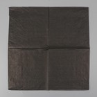 Салфетки бумажные, однотонные, выбит рисунок, 33х33 см, набор 20 шт., цвет чёрный - Фото 2