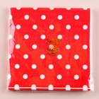 Салфетки бумажные «Горох», набор 20 шт., 33×33 см, красные - Фото 5