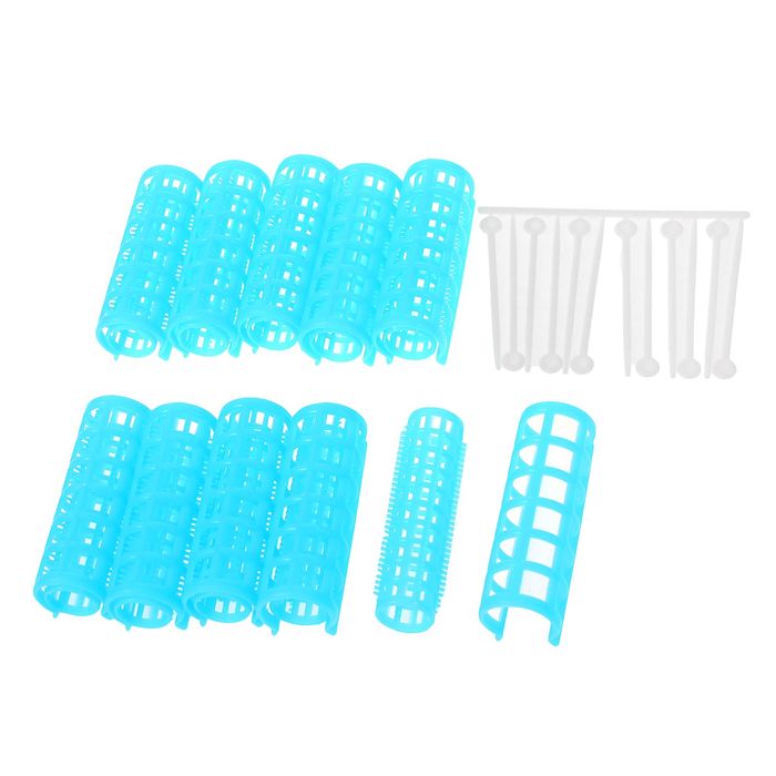 Бигуди пластиковые с фиксатором d=1,5см, 7см, 10шт, цвет МИКС - Фото 1