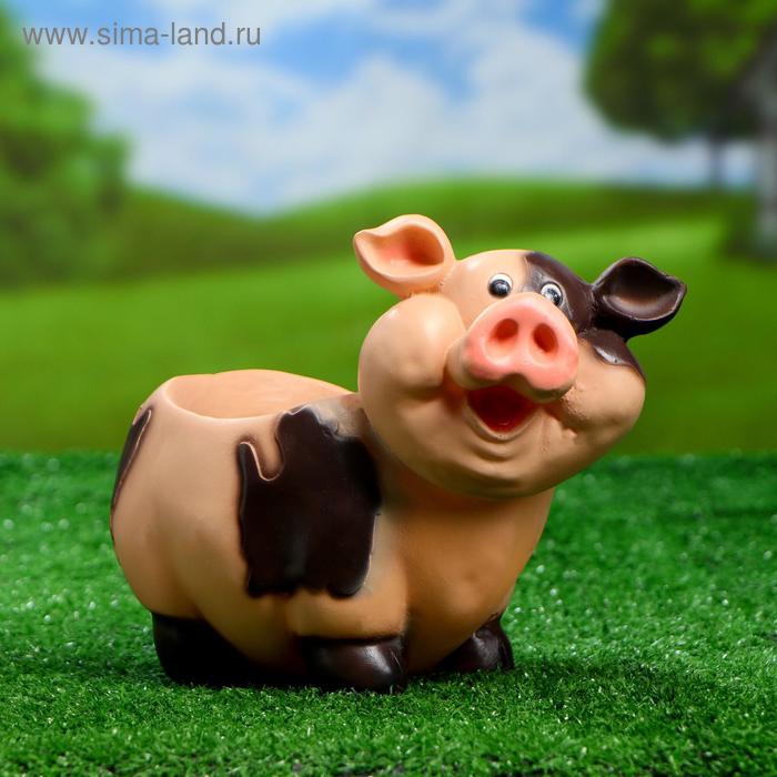 Фигурное кашпо "Свинка маленькая", 19х24 см - Фото 1