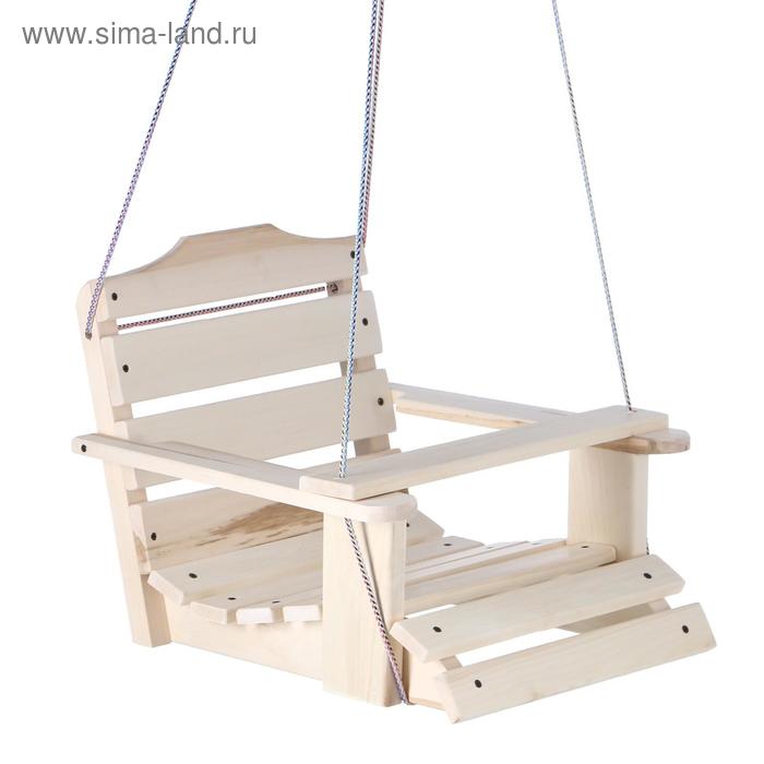 Кресло деревянное подвесное, сиденье 50×50см - Фото 1