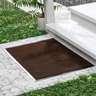 Коврик придверный влаговпитывающий Tuff, 60×90 см, коричневый - Фото 1