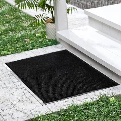 Коврик придверный влаговпитывающий Tuff, 60×90 см, чёрный